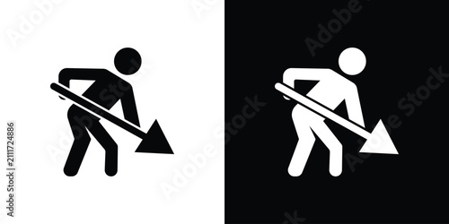 Bild auf Leinwand Construction icon simple graphics set