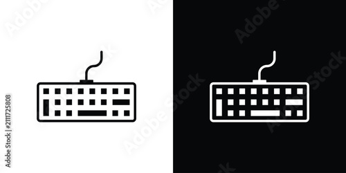 Obraz na płótnie Keyboard icon simple graphics set