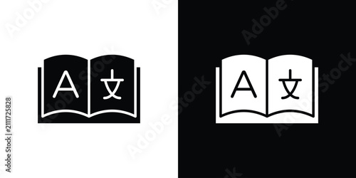Konstfotografi Language icon simple graphics set