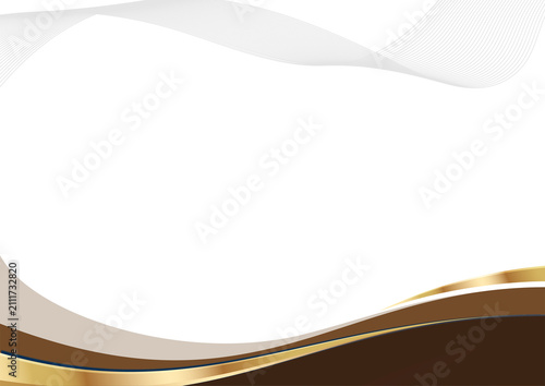 elegant premium certificate background layout with cream gold ribbon