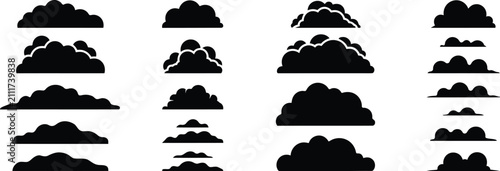 Photos Collection of black silhouette cloud  weather