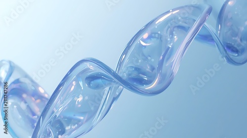 Abstract Blue Liquid Swirl Flowing Gracefully.