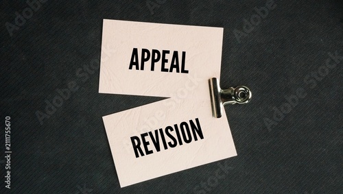 Картината върху платно Paper with word appeal and revision