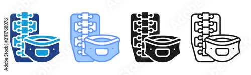 Foto Spinal Immobilization icon set multiple style collection