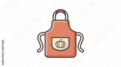 Cooking Kitchen Apron Thanksgiving Line Art Icon