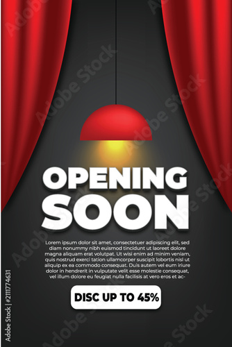 Realistic Opening soon decorative background