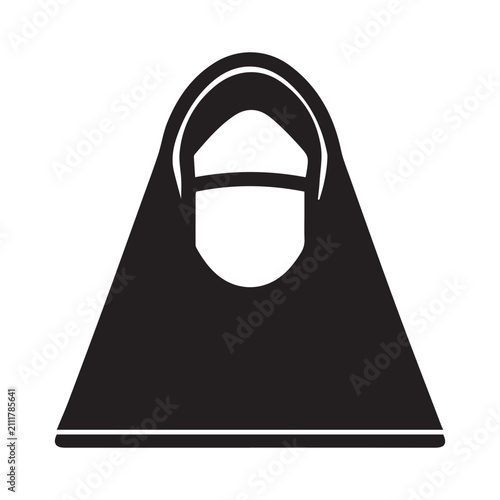 Bild auf Leinwand Minimalist Muslim Woman Icon