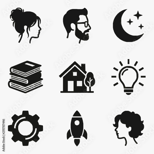 Symbolic Icons of Aspiration and Creativity.
