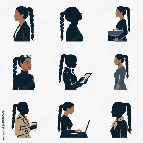 Professional Women in Business Work Settings.