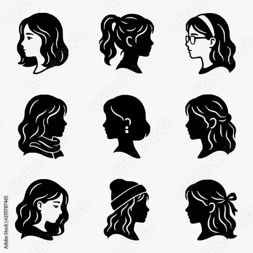 Varied Hairstyle Profiles for Design.