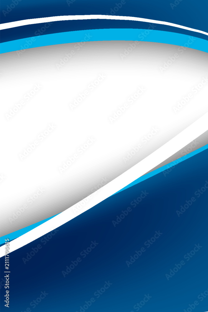 Obraz premium Abstract Blue Wave Banner With White Curves And Gradient Background For Modern Design design bacground illustration