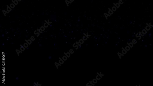 Dark black background with faint blue specks scattered across the frame, creating a subtle night sky or abstract glitter effect with lots of empty copy space.