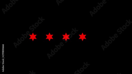 Five Red Stars Rating Motion Graphics Animation: Simple 5 Star Review Overlay Effect for Customer Feedback, High Rating Product Review Background for Video Editors and Streamers, 4K