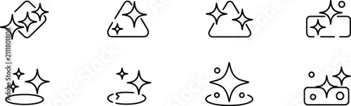 Принти на полотні Clean Surface Vector Icon Collection Showcasing Easy Cleaning, Sanitization, and