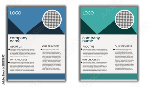 Obraz na płótnie Business Leaflet Brochure Flyer Template Design Set