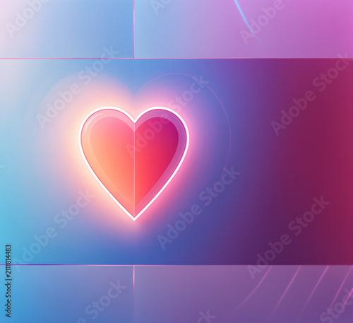 luminous pink and orange gr...