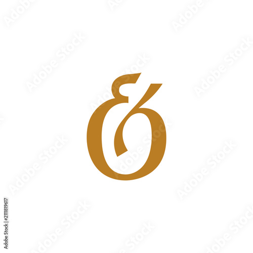 Ampersand custom bold unique luxurious style vector design.