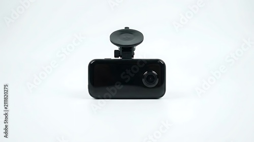 Modern digital camera with suction mount for vehicle recording