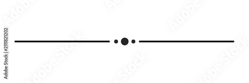 Фотография Line with circle in centre isolated on white background
