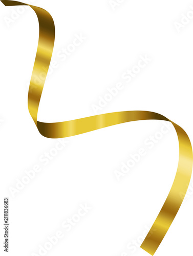 Elegant Shiny Gold Flowing Ribbon
