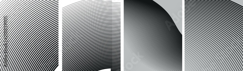 Minimal Monochrome Line Art Background Collection