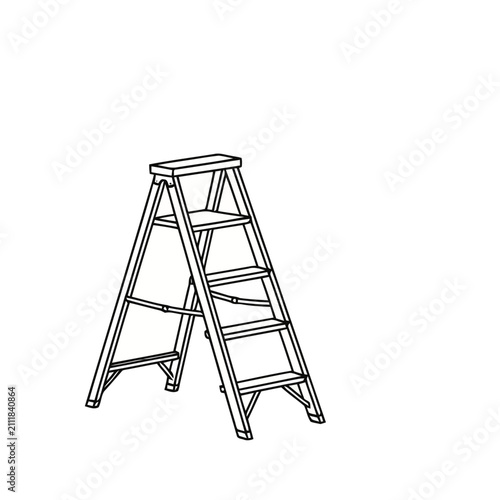 A-frame stepladder illustration