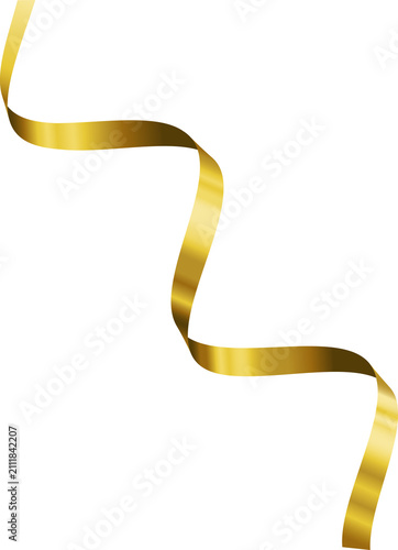 Shiny Gold Curly Ribbon Streamer
