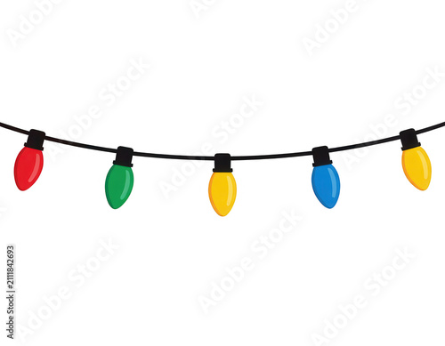 Christmas Lights String Transparent Background