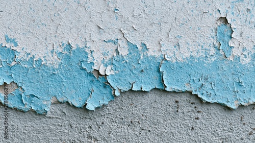 Peeling Blue Paint on Concrete Wall Texture