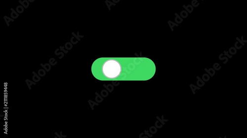 Toggle switch turning on and off to enable or disable digital settings