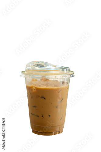 Ice coffee on isolate white background 