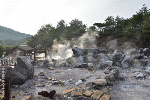 長崎　雲仙温泉の雲仙地獄