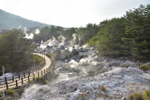 長崎　雲仙温泉の雲仙地獄