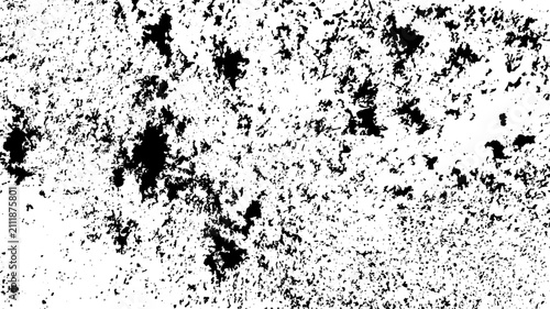 Heavy Distressed Grunge Texture with Dense Black Paint Erosion Vector Background