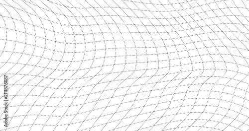 Cuadro en lienzo Space Distortion deformation array of lines Particles Abstract Grid