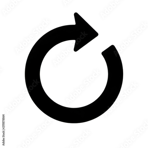 White Circular Arrow Refresh Icon Transparent Background