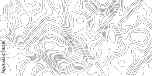 Topographic Background. Abstract wavy and curved lines background. Abstract pattern with Lines. Background of the Topographic Map. Abstract geometric topographic contour map background Free Vector	