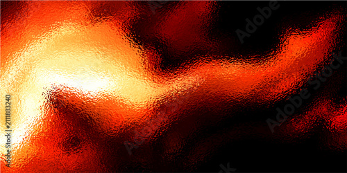 Canvas-taulu Abstract fiery wave of glowing amber and orange hues against a dark void, evokin