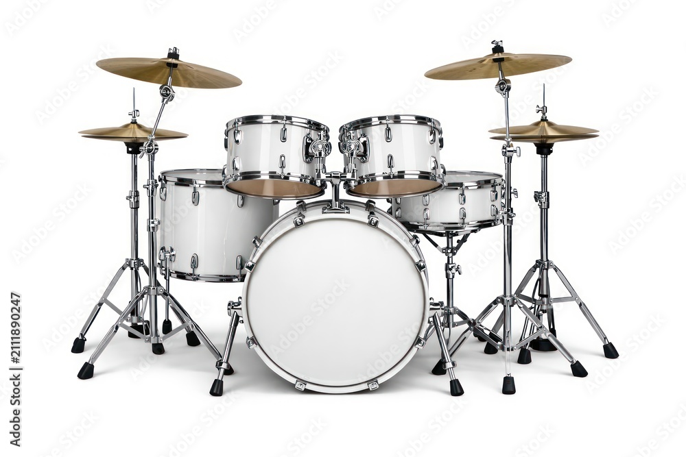 Obraz premium Sleek modern drum kit setup.