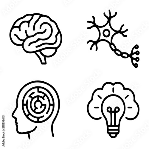 Modern Brain Concept Vector Logo