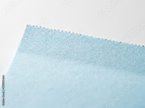 Light blue microfiber cloth for cleaning surfaces and glasses