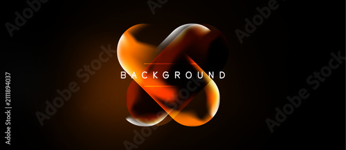 Konstfotografi Abstract orange swirl design dominates dark background