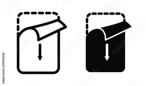 Peel off icon minimal symbols collection