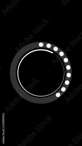Fading loading circles revolve cleanly to establish active data buffering Minimalist vector components track ongoing application processing Status wheels spin