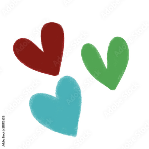 heart made of colorful splashes