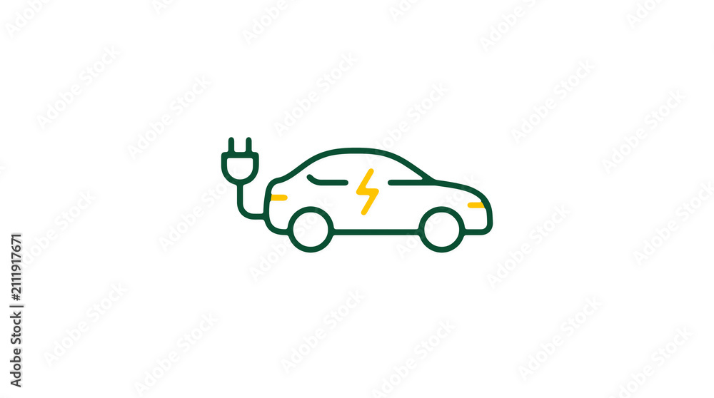 Naklejka premium Modern Minimalist 2D Renewable Energy and Sustainability Icon Set