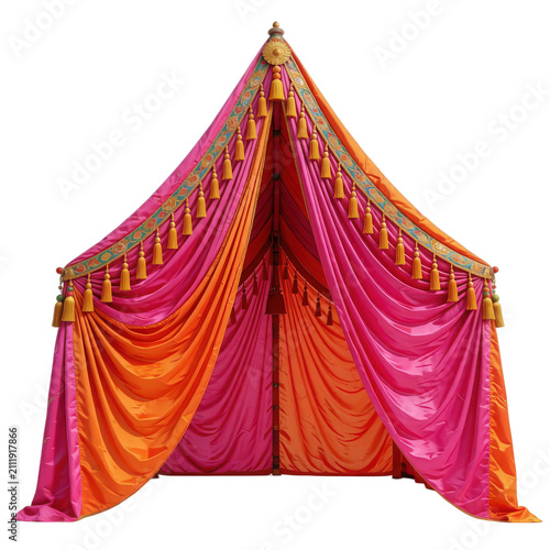 Pink and Orange Tent Transparent Background