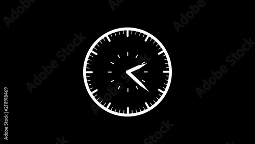 Obraz na płótnie Time lapse of spinning clock in 12 Hour