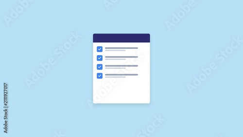 Minimalist digital checklist user interface window