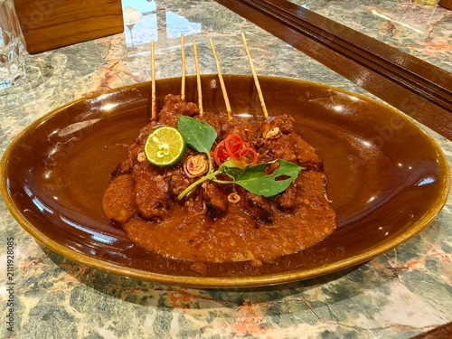 Homemade chicken satays